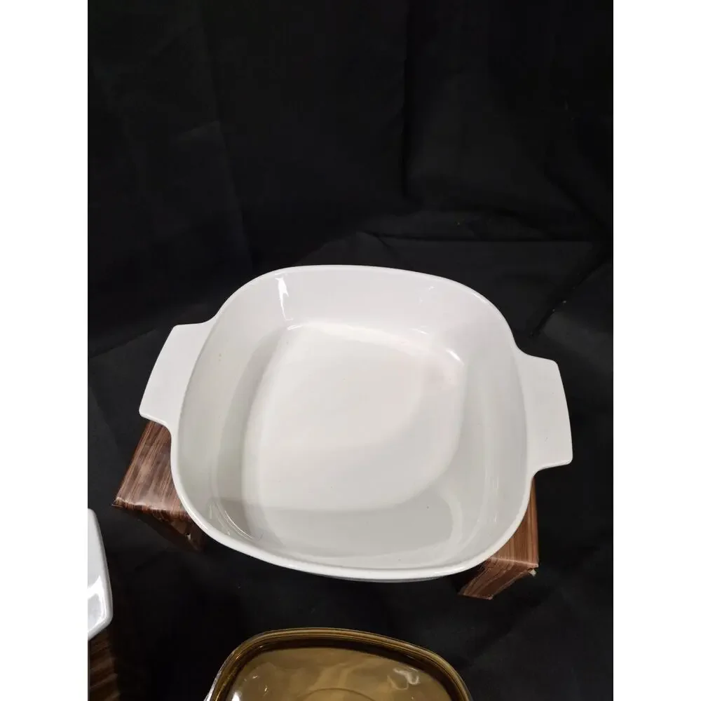 Corningware Set 3 Peice + Lids Pink Blue Symphony Flowers Baking Dishes Nice..